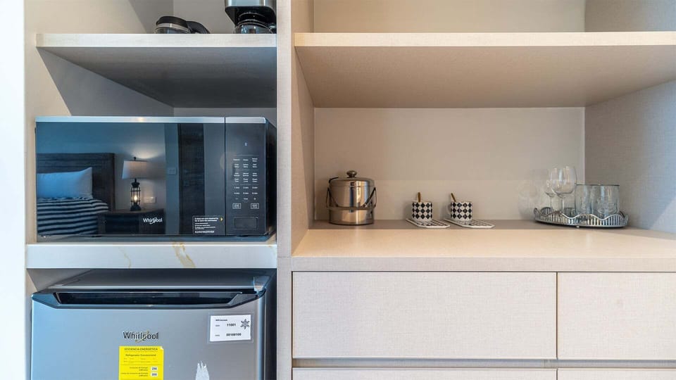 Compact and functional kitchenette perfect for your stay