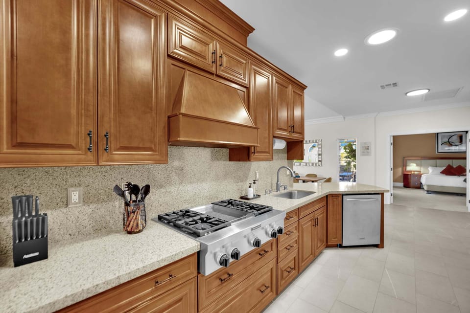 Modern, high-quality appliances make cooking easy and enjoyable.