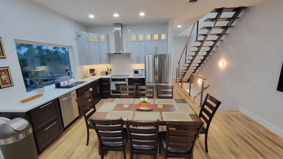 Kitchen, Dining Table, Staircase, hallway