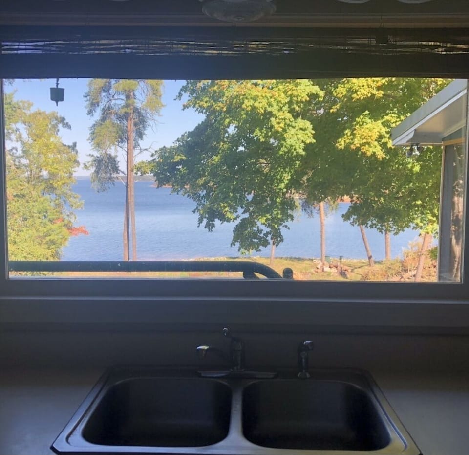 Lake view from kitchen window