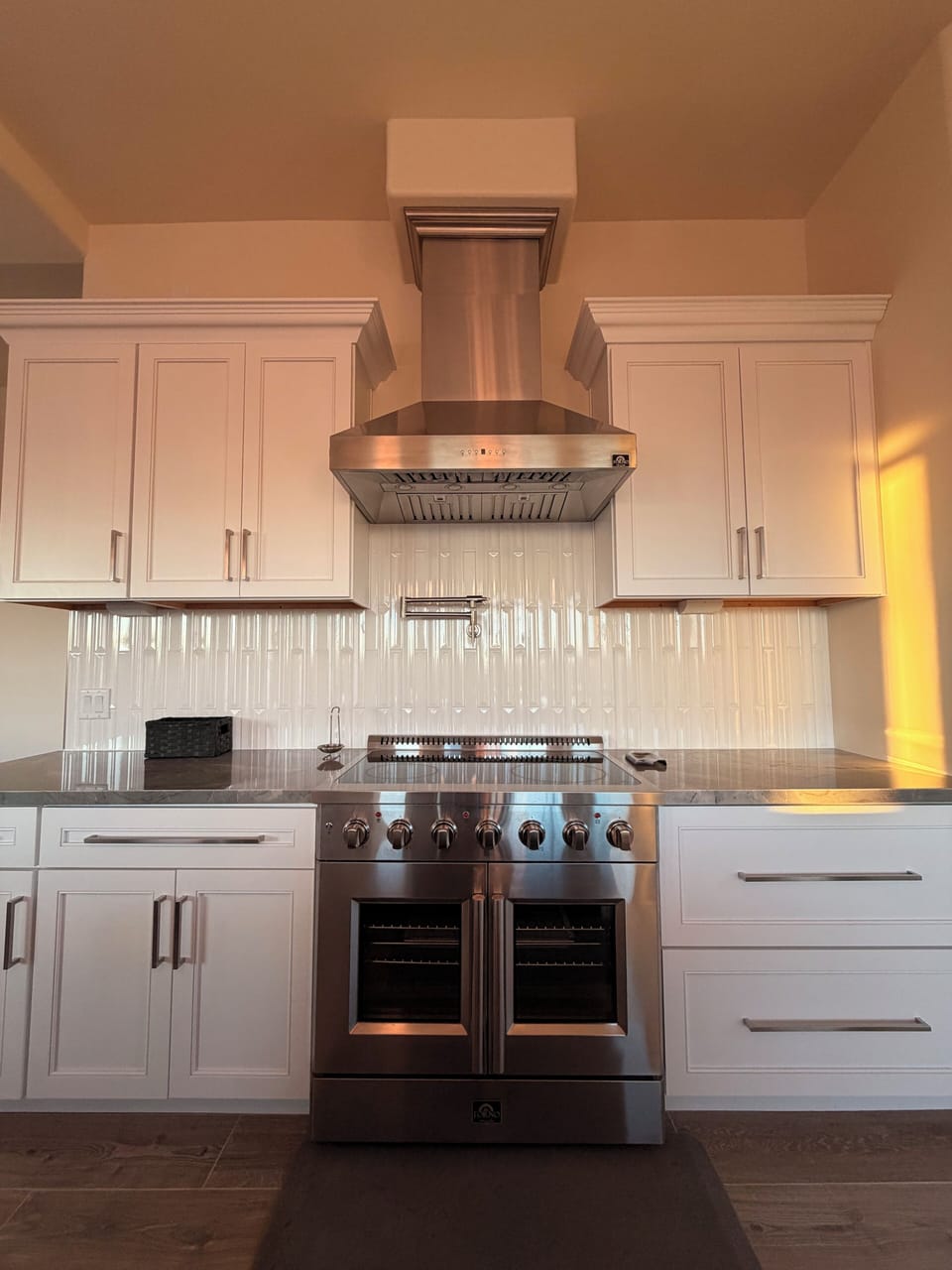 Kitchen with top of the line appliances 