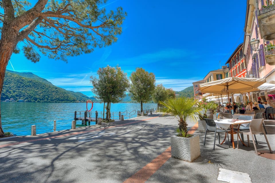 Bars and restaurants on the lake promenade