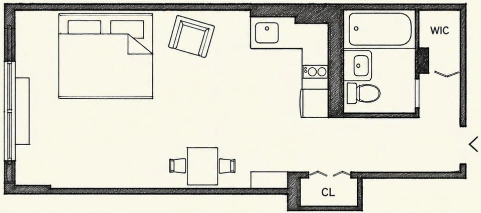 Superior Studio, 1 King Bed | Floor plan