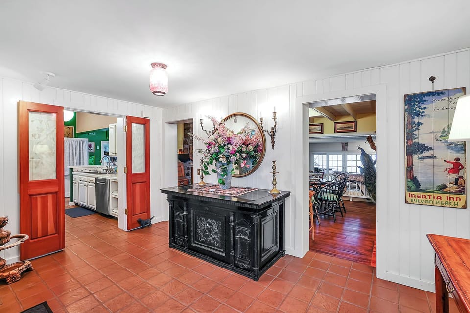Classic cabin paneling and vintage details that feel like stepping back in time