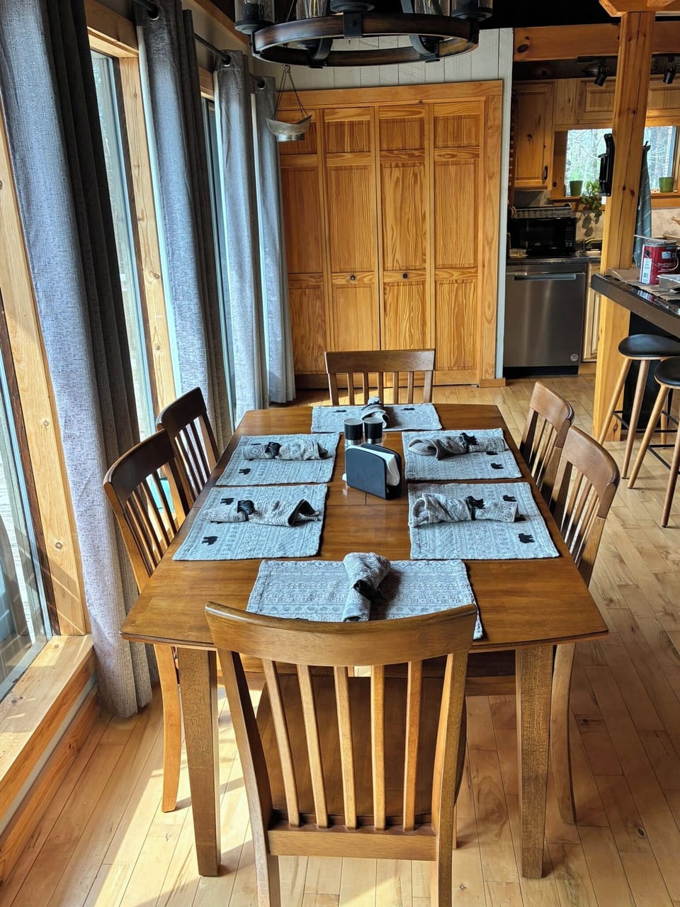 dining table seats six