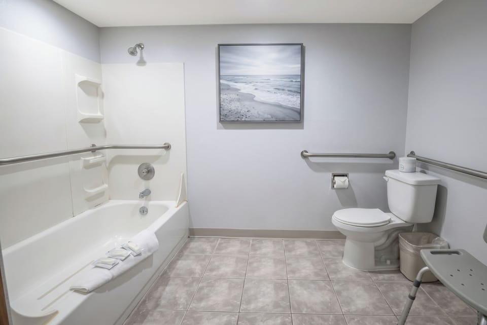 Room, 2 Queen Beds, Accessible, Non Smoking | Bathroom | Free toiletries, hair dryer, towels