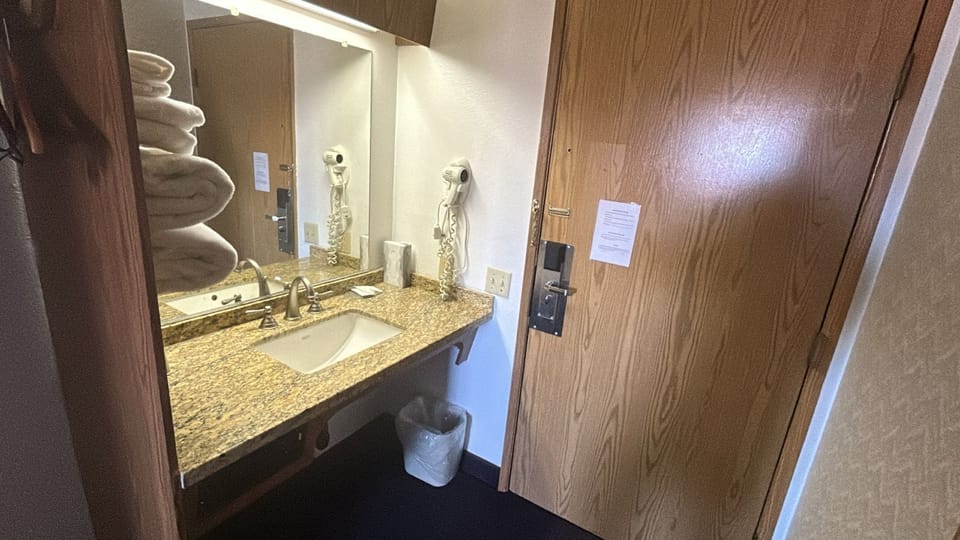 Room, 2 Queen Beds, Accessible, Non Smoking | Bathroom | Free toiletries, hair dryer, towels