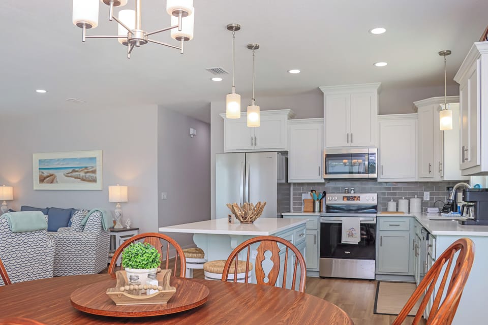 Dining, Kitchen and Living Room