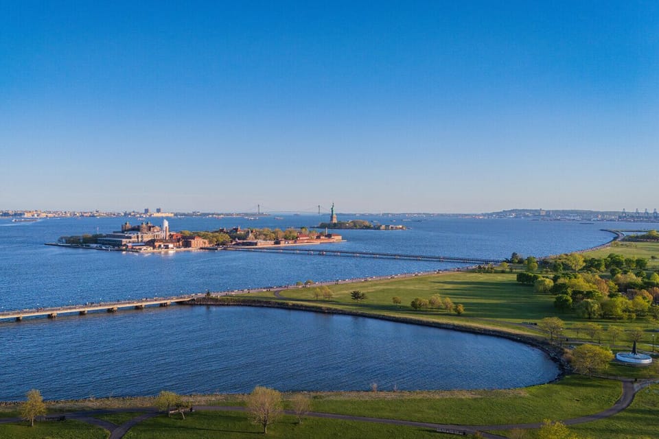 Ellis Island, the Statue of Liberty, and Liberty State Park sit just minutes from your door, with the full Upper New York Bay stretching out beyond.