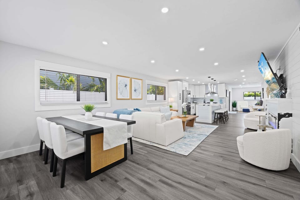 Seamless indoor living with modern coastal design and plenty of space to unwind.
