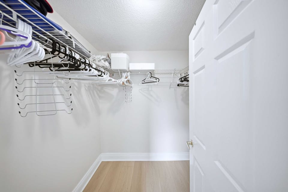 Practical space for unpacking and staying clutter free