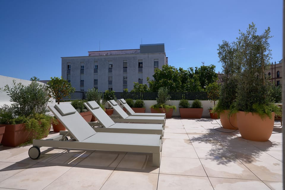 Communal rooftop terrace