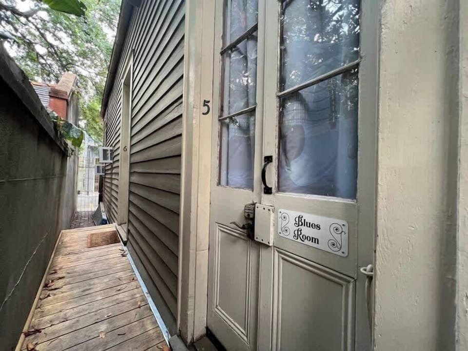 Exterior walkway providing easy access and a quiet, secluded feel.