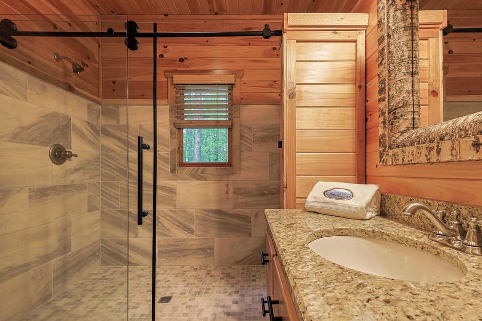 Master Bathroom Suite With Walk In Shower