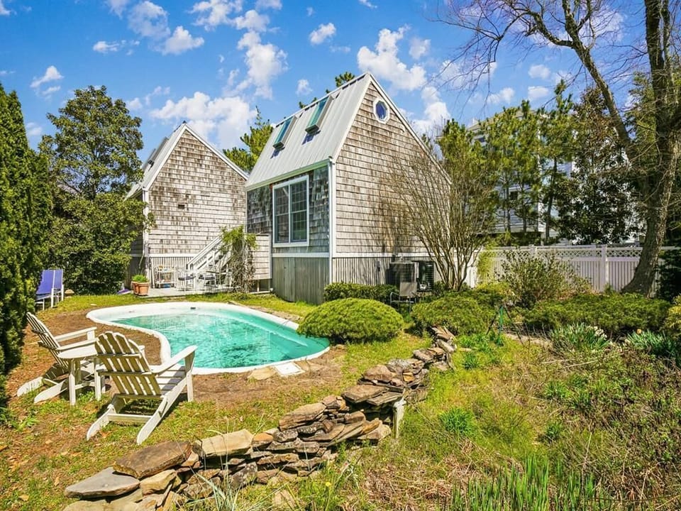 Backyard with a gas BBQ and garden area — fire up dinner and eat under the open sky