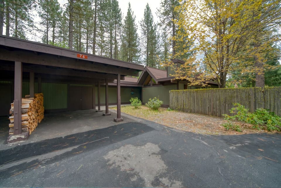 Covered parking space right by the entrance for easy access