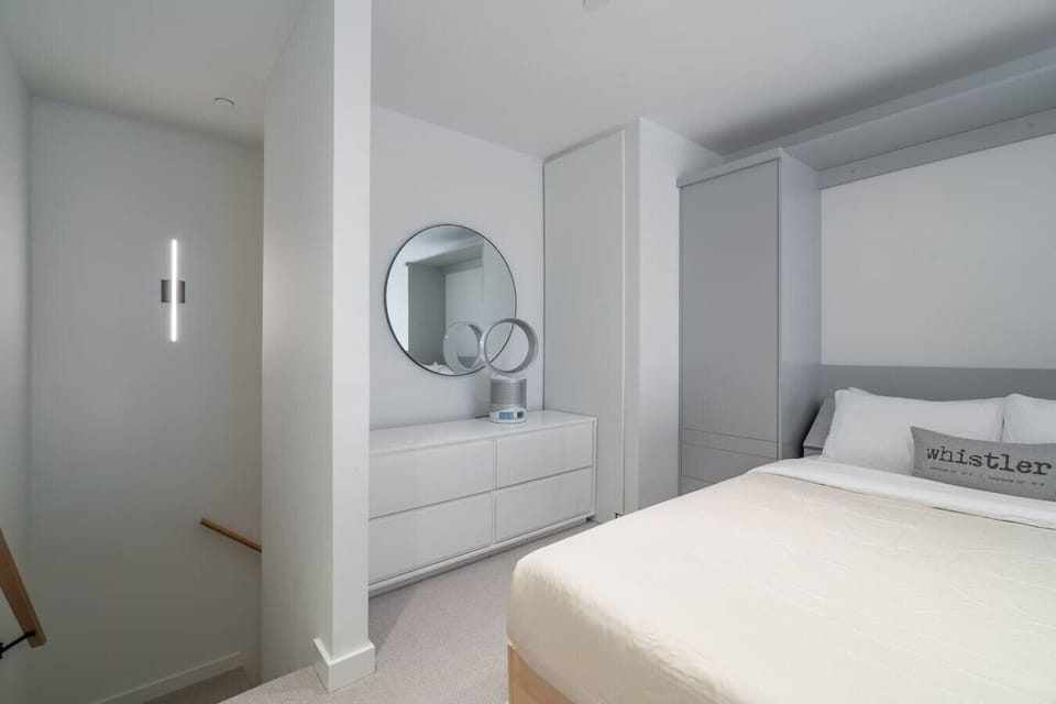 Third, loft bedroom with Queen size bed, chest of drawers and wardrobe.
