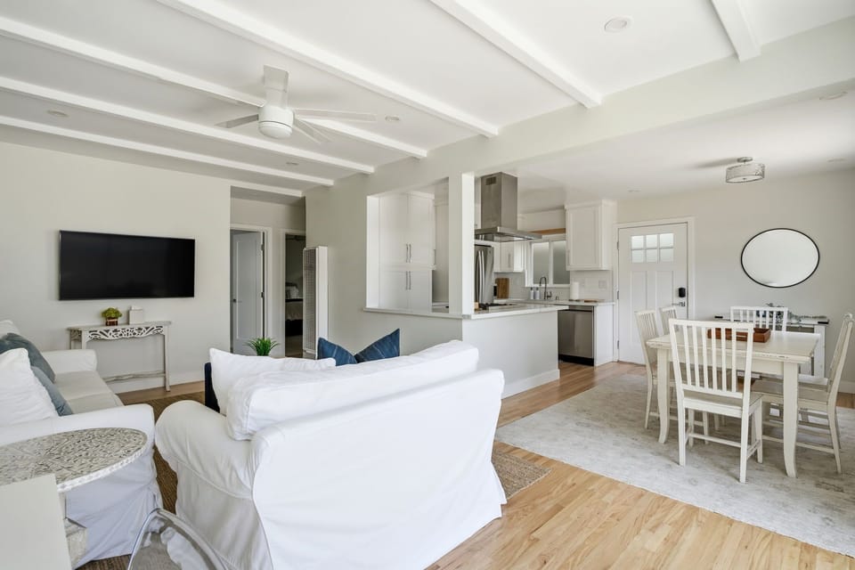Open layout connecting the living room, dining area, and kitchen for easy everyday living