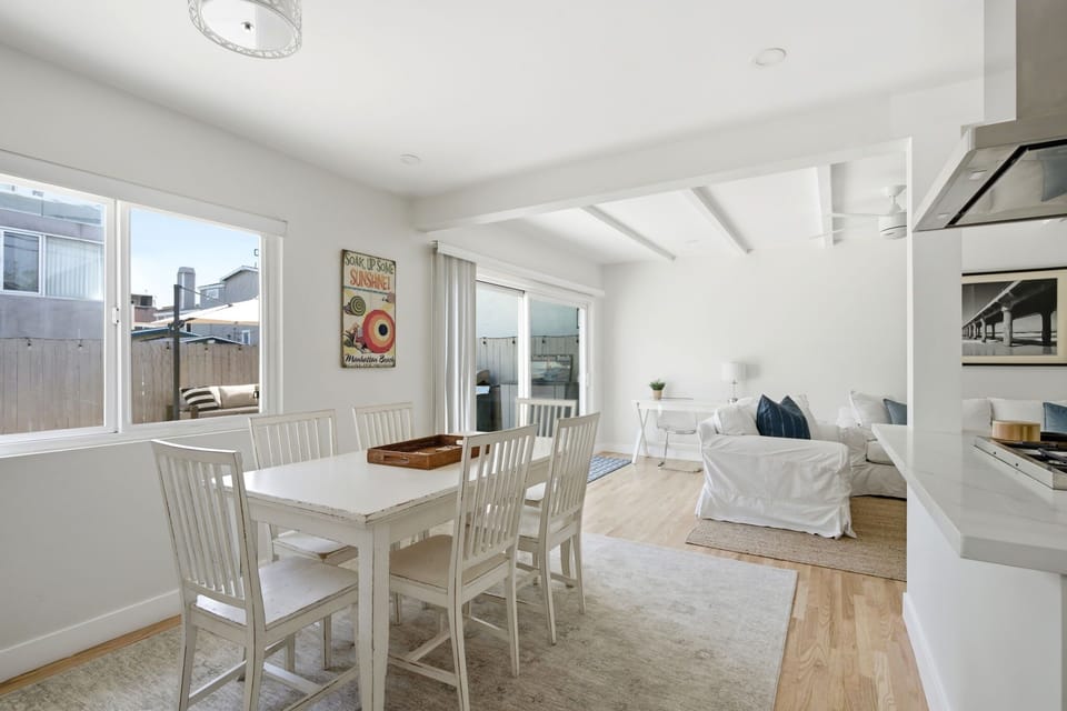 Dining area just off the kitchen, comfortably seating four for shared meals