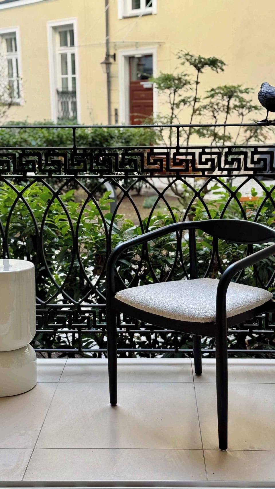 A leafy balcony