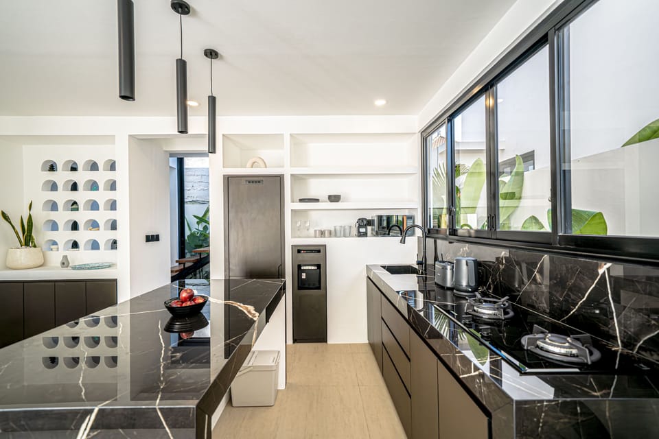 Luxury Villa, 1 King Bed, Pool View | Private kitchen | Coffee/tea maker, electric kettle