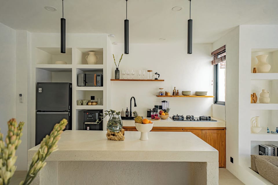 Deluxe Villa, 3 Bedrooms, Pool View | Private kitchen | Coffee/tea maker, electric kettle