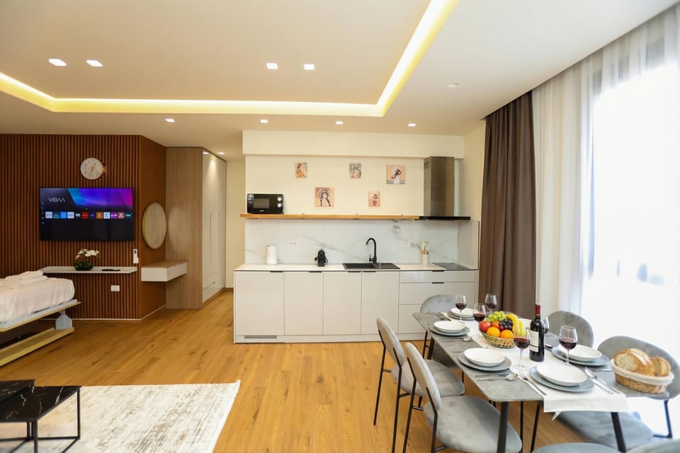 Kitchen and dining area