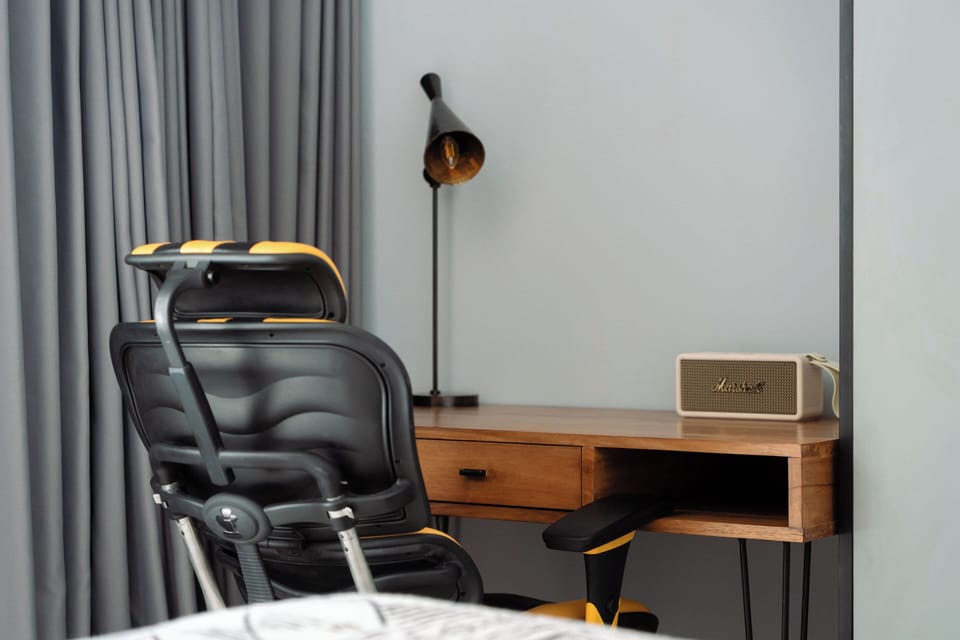 Design Villa, 2 Bedrooms, Private Pool | In-room safe, desk, laptop workspace, blackout drapes