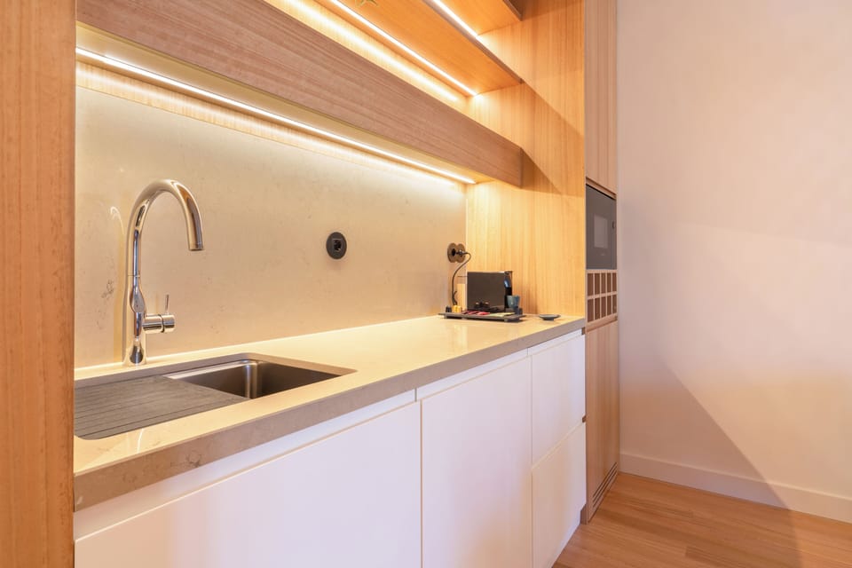 Family Duplex, 2 Bedrooms, Kitchenette, Courtyard View (Luxury Duplex Studio (Family)) | Private kitchen | Mini-fridge, espresso maker, coffee/tea maker
