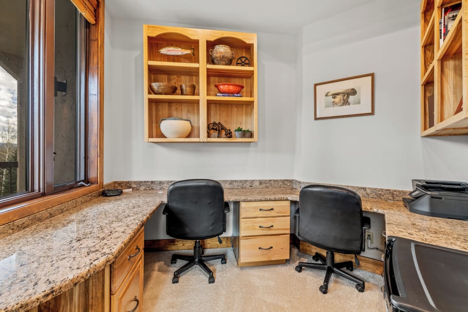 Large in-condo office off the living area