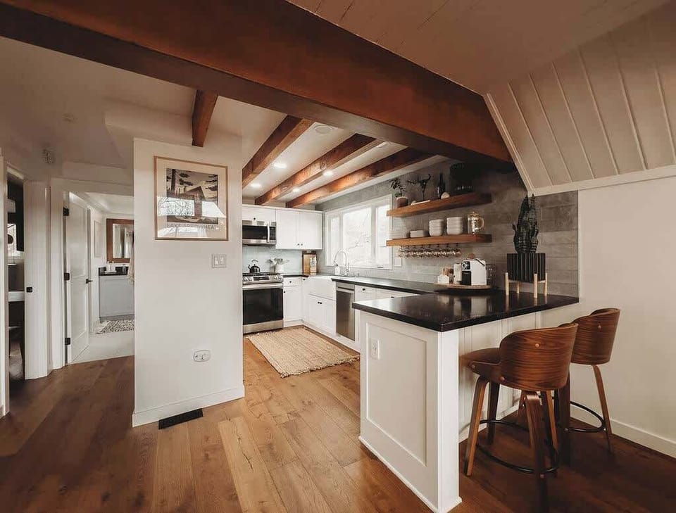 Kitchen is located on the main level.