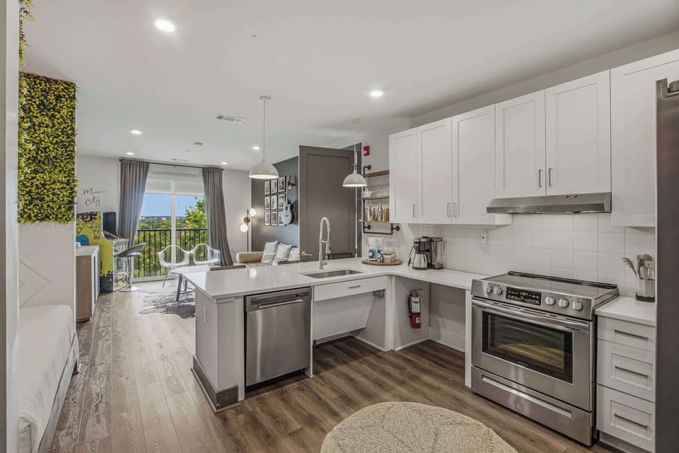 Kitchen, bright and modern space with stylish appliances and a view for culinary inspiration!