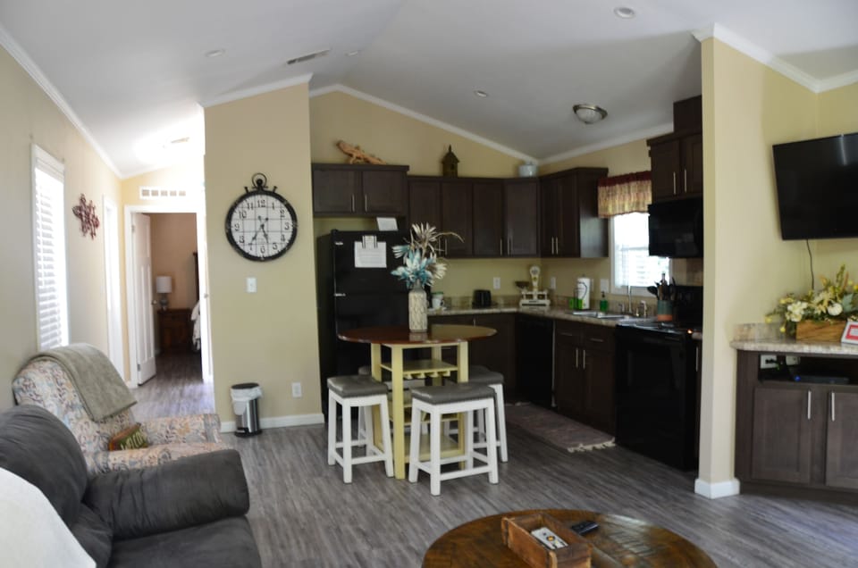 Living room facing kitchen
