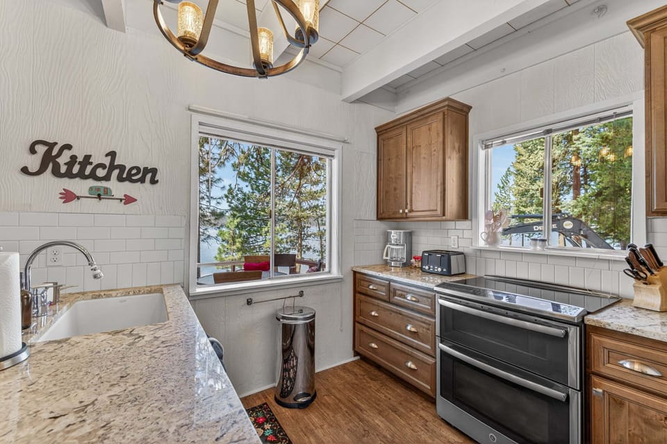 Kitchen- lake views