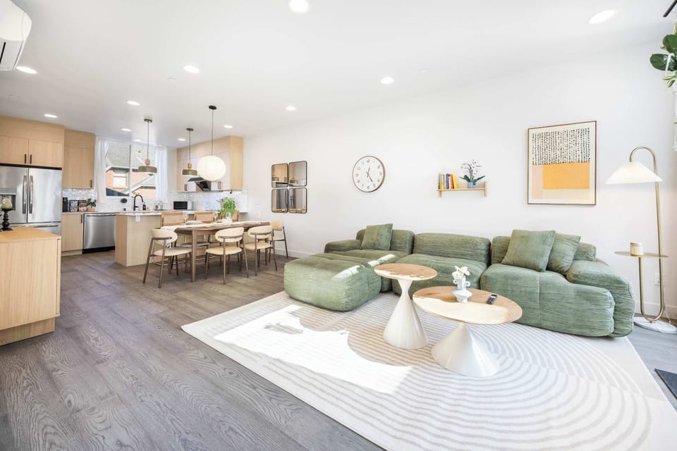 Gather for meals and moments in this light-filled, open living space.