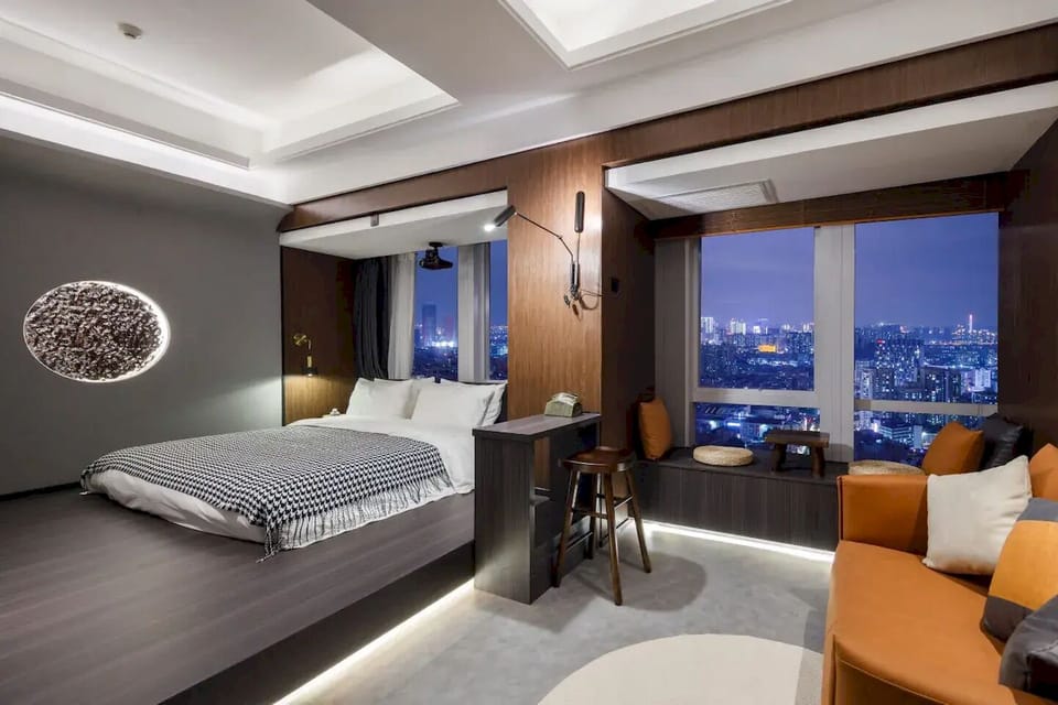 Japanese-style Double Room, City View | Premium bedding, down comforters, desk, laptop workspace