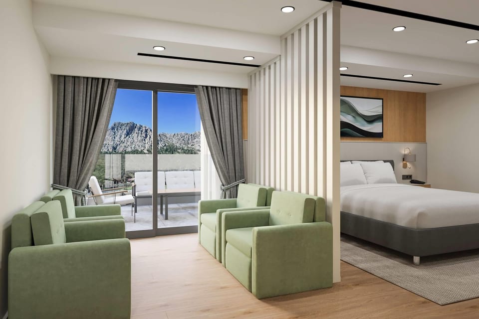 Family Room, Multiple Beds, Non Smoking, Corner (Terrace) | Premium bedding, minibar, in-room safe, laptop workspace