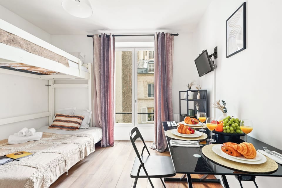 The open-plan living, kitchen and dining area