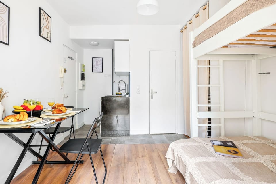 The open-plan living, kitchen and dining area