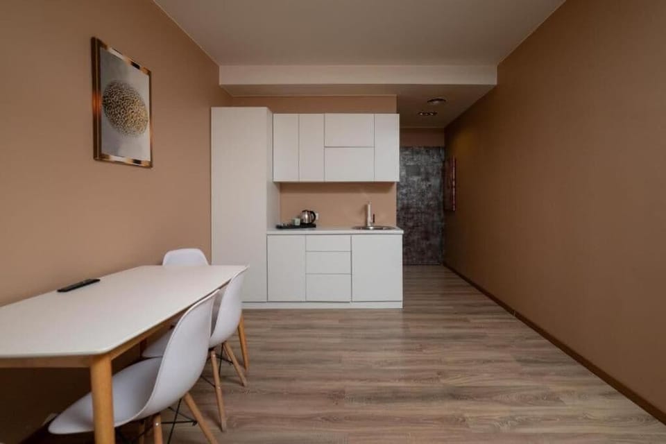Standard Quadruple Room, City View | Private kitchen