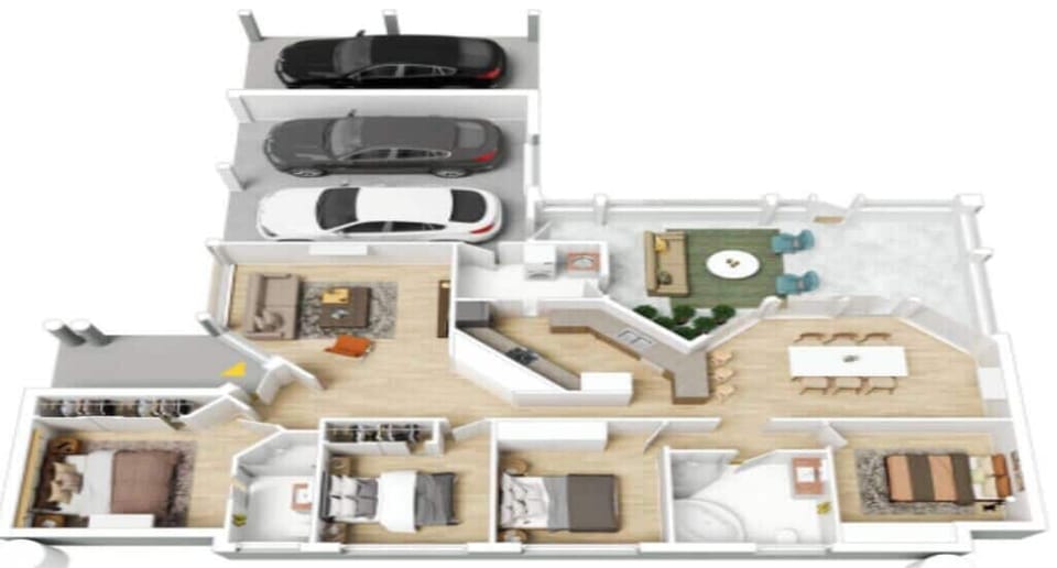 Classic House, Multiple Beds, Kitchen | Floor plan