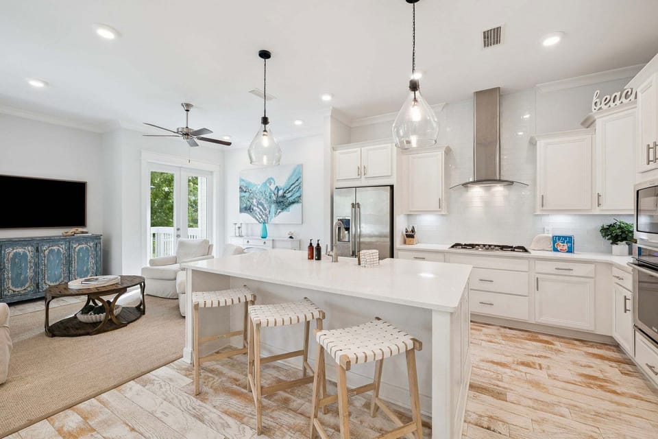 Open concept living area with fully equipped kitchen!