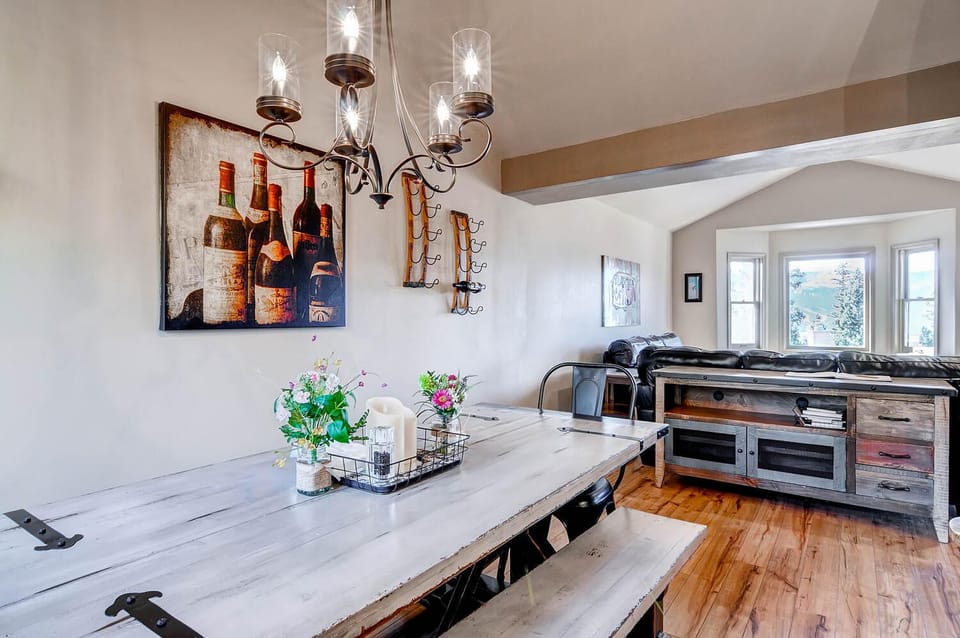 View from Dining Area Toward Living Room and Bay Window