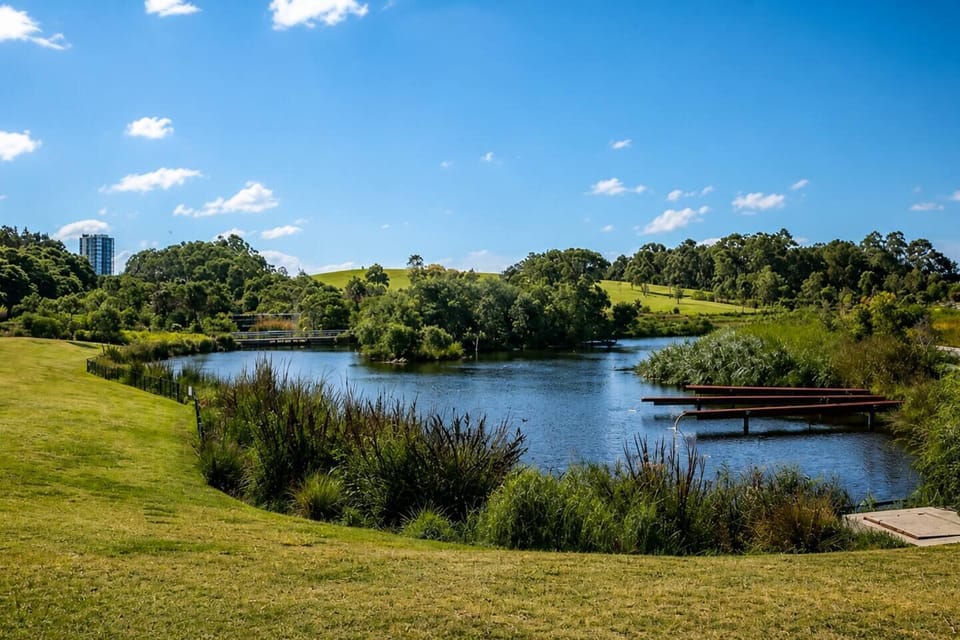 Take a ten-minute stroll to Sydney Park, where 40 hectares of landscaped gardens, wetlands, and historic kilns create a scenic escape woven into the local rhythm.