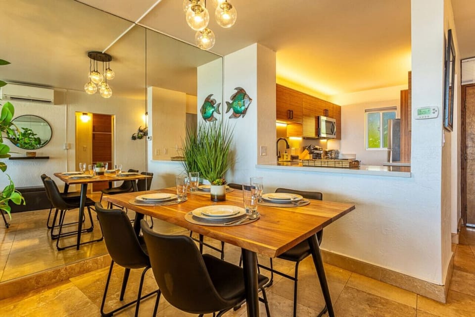 Share a meal with loved ones in this inviting dining space.