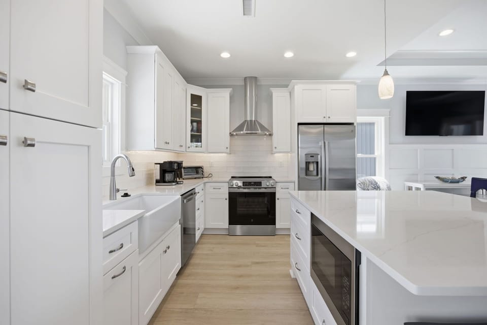 Bright, open kitchen