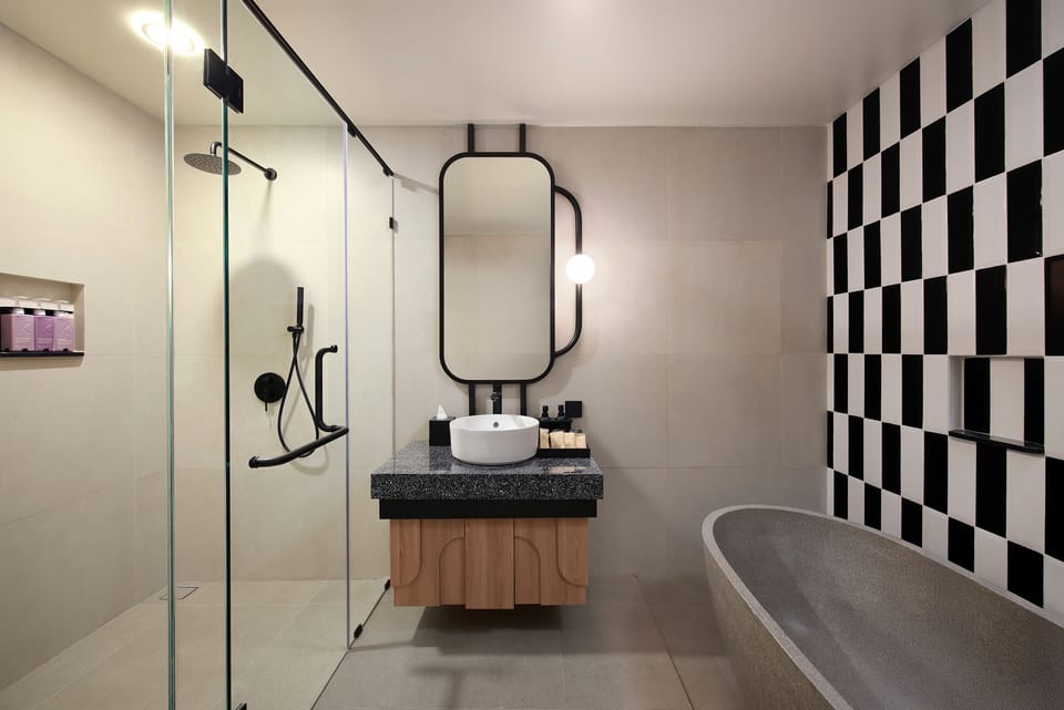 Eco-friendly toiletries, hair dryer (on request), slippers, towels