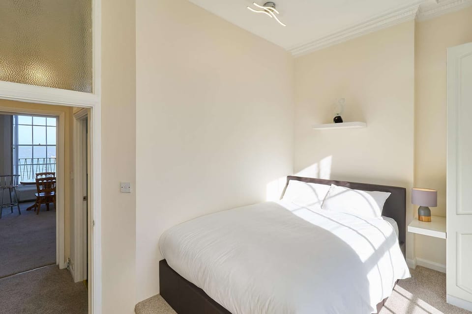 Bright and airy bedroom with comfortable double bed