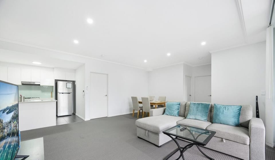 Comfortable living space with sofa bed – available upon request