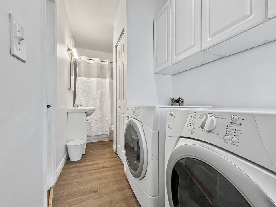 Pack light! Enjoy the convenience of an in-suite washer and dryer during your stay